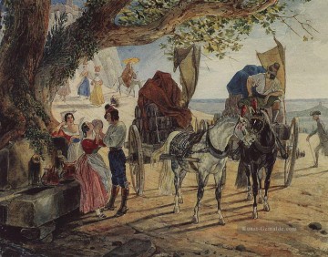 Spaziergang bei albano 1833 Karl Bryullov Ölgemälde